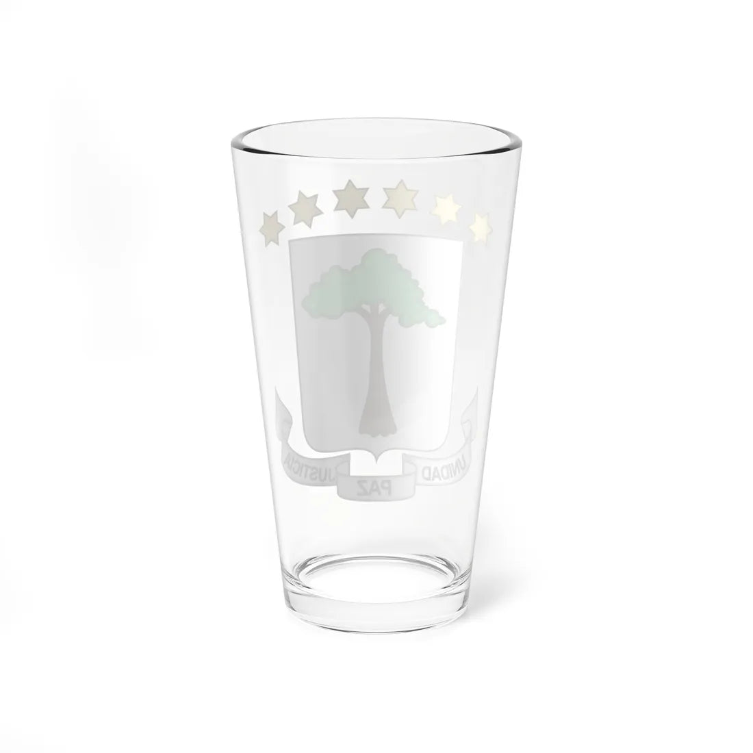 Brasão de armas da Guiné Equatorial (Equatorial Guinea) (Coat of Arms) Pint Glass 16oz - Go Mug Yourself