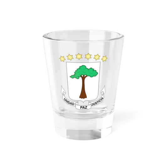Brasão de armas da Guiné Equatorial (Equatorial Guinea) (Coat of Arms) Shot Glass 1.5oz 1.5oz - Go Mug Yourself