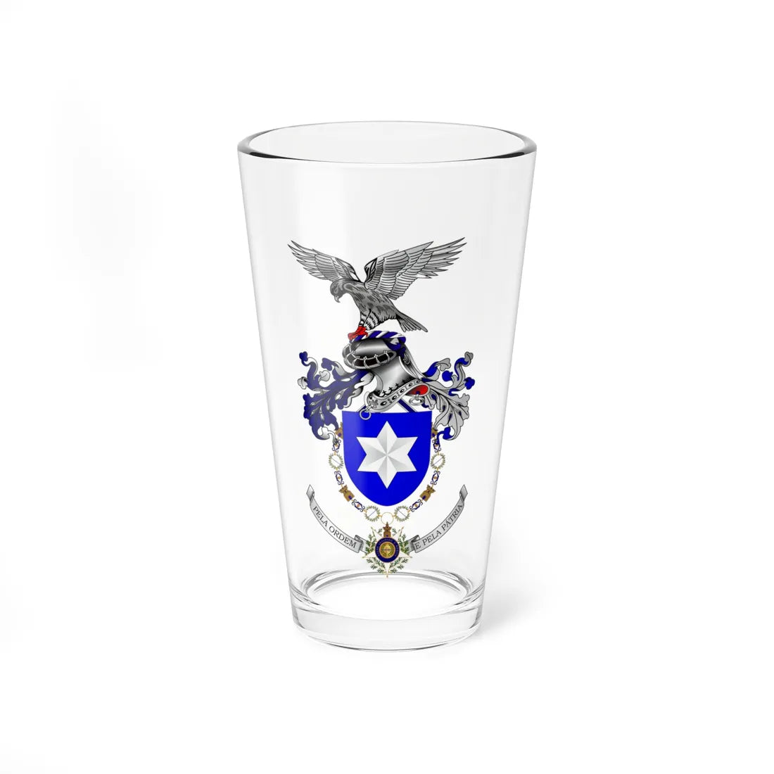 Brasão de Armas da Polícia de Segurança Pública (Portugal) (Coat of Arms) Pint Glass 16oz 16oz - Go Mug Yourself