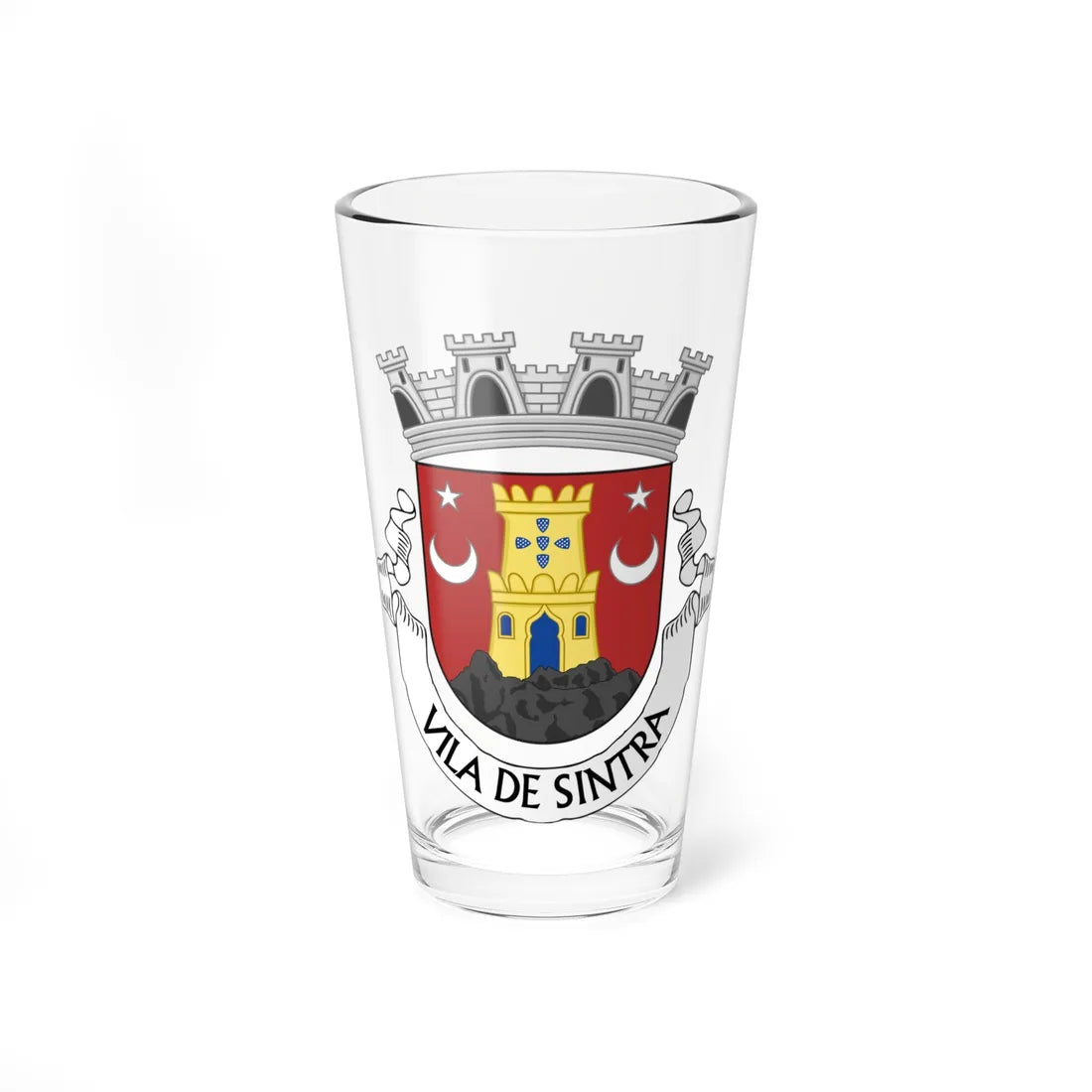 Brasão de Armas de Sintra (Coat of Arms) Pint Glass 16oz 16oz - Go Mug Yourself