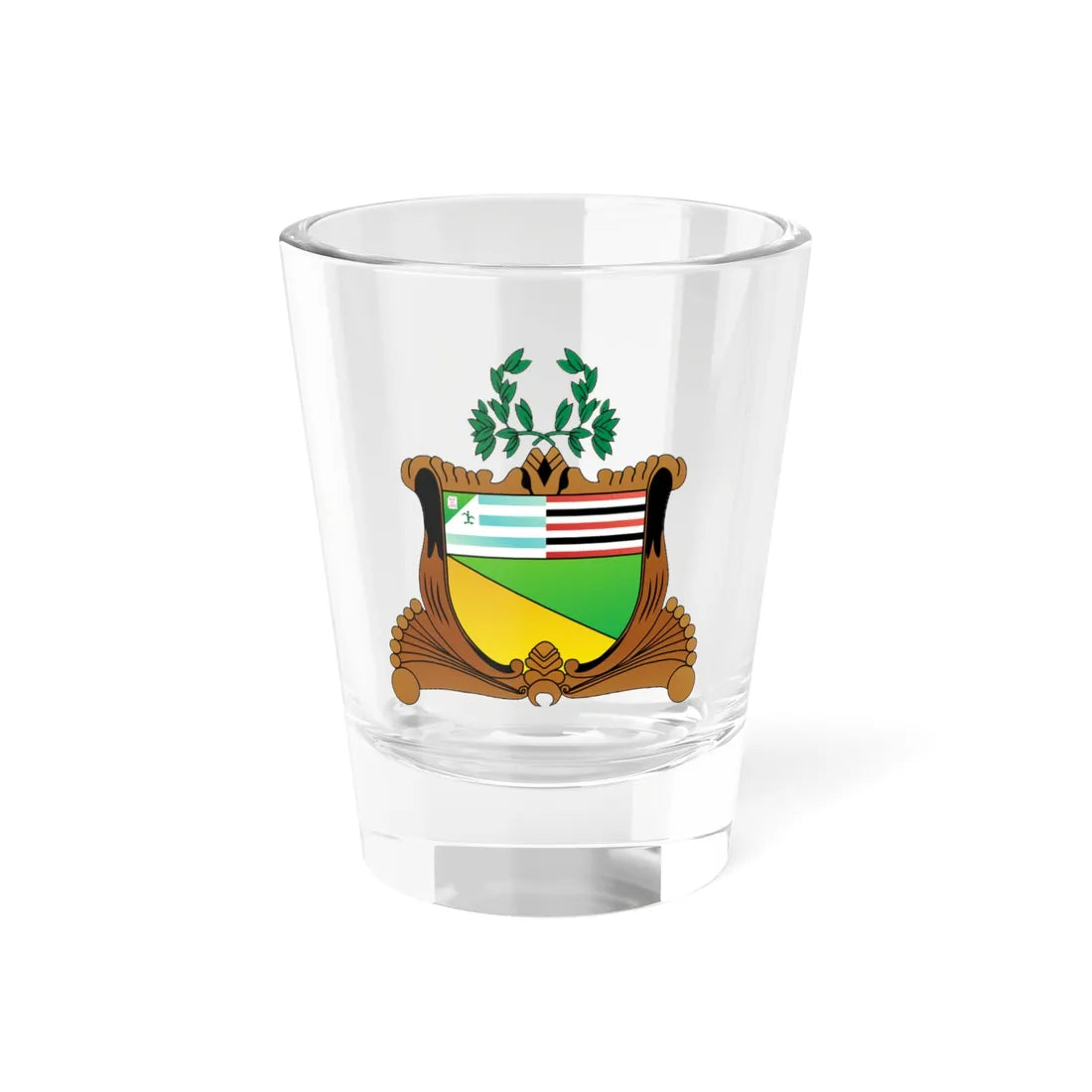 Brasão-de-armas-do-município-de-Coelho-Neto (Brazil) (Coat of Arms) Shot Glass 1.5oz 1.5oz - Go Mug Yourself