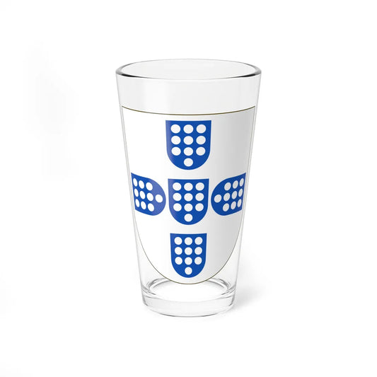 Brasão de armas do reino de Portugal 1139 (Portugal) (Coat of Arms) Pint Glass 16oz 16oz - Go Mug Yourself