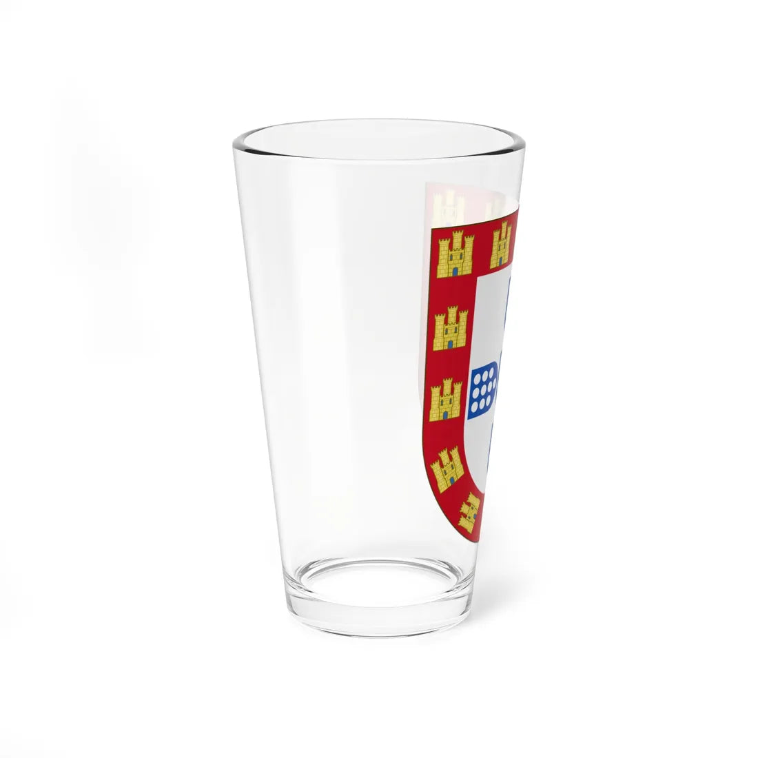 Brasão de armas do reino de Portugal 1247 (Portugal) (Coat of Arms) Pint Glass 16oz - Go Mug Yourself