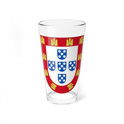Brasão de armas do reino de Portugal 1481 (Portugal) (Coat of Arms) Pint Glass 16oz 16oz - Go Mug Yourself