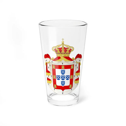 Brasão de armas do reino de Portugal (Portugal) (Coat of Arms) Pint Glass 16oz 16oz - Go Mug Yourself