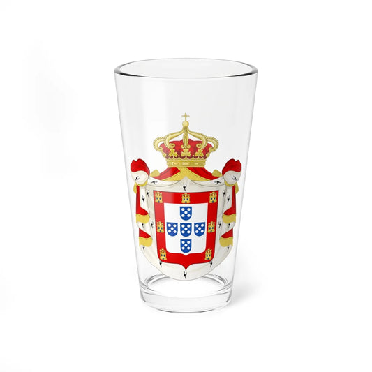 Brasão de armas do reino de Portugal (Portugal) (Coat of Arms) Pint Glass 16oz 16oz - Go Mug Yourself