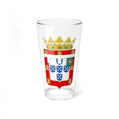 Brasão de armas Dom Miguel Rafael de Bragança (Portugal) (Coat of Arms) Pint Glass 16oz 16oz - Go Mug Yourself