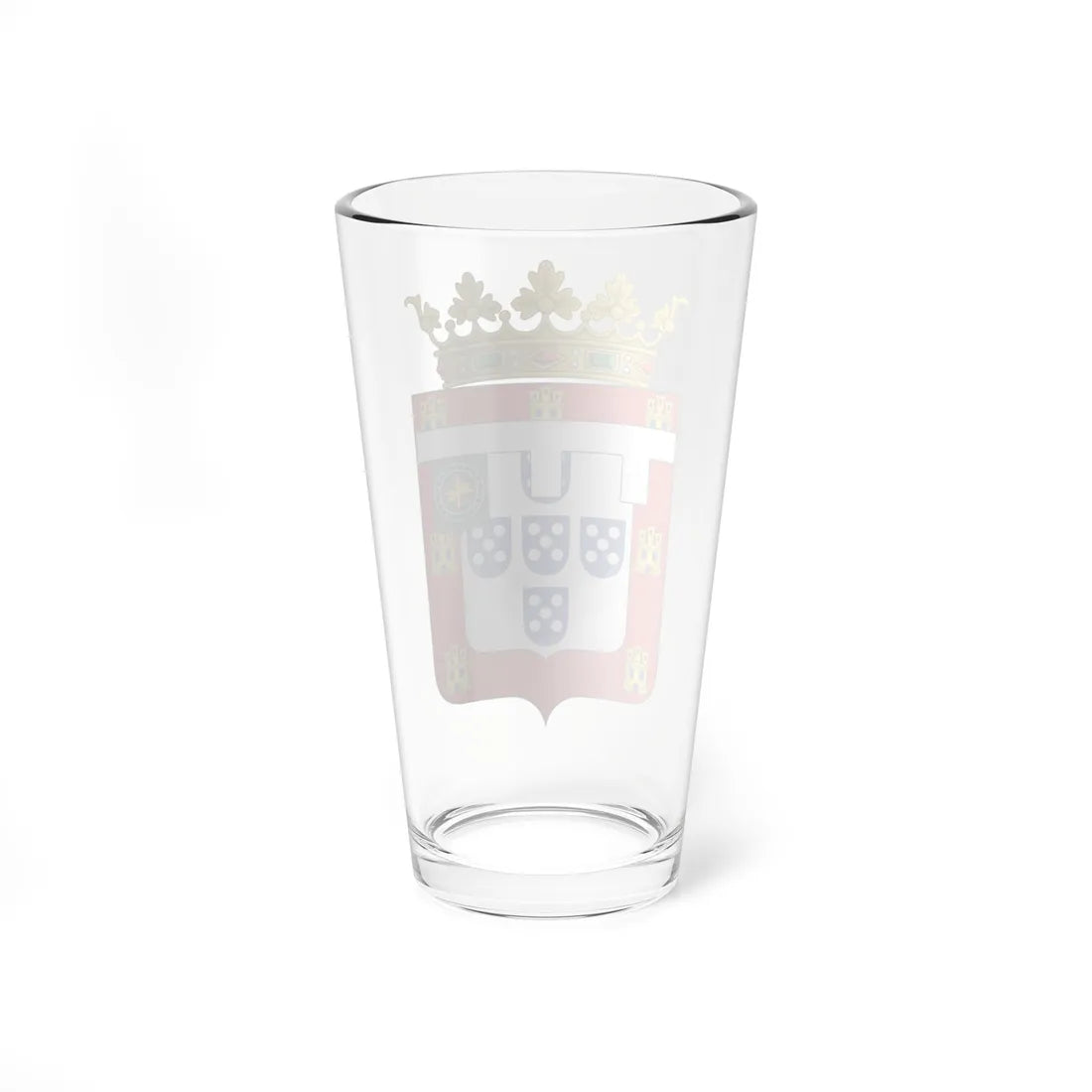 Brasão de armas Dom Miguel Rafael de Bragança (Portugal) (Coat of Arms) Pint Glass 16oz - Go Mug Yourself