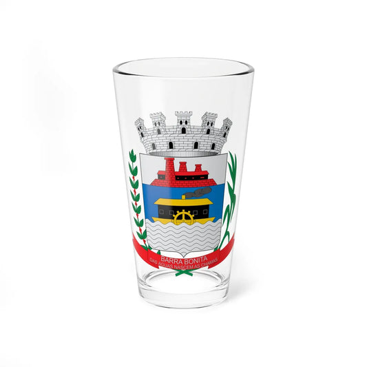 Brasão de Barra Bonita - SP (Brazil) (Coat of Arms) Pint Glass 16oz 16oz - Go Mug Yourself