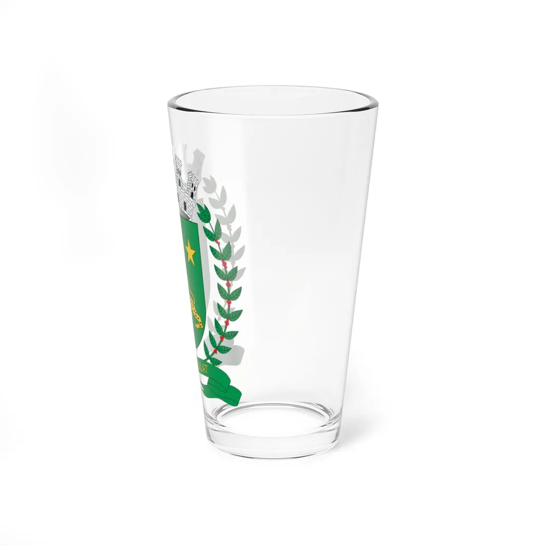 Brasão de Bauru - SP (Brazil) (Coat of Arms) Pint Glass 16oz - Go Mug Yourself