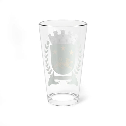 Brasão de Bauru - SP (Brazil) (Coat of Arms) Pint Glass 16oz - Go Mug Yourself