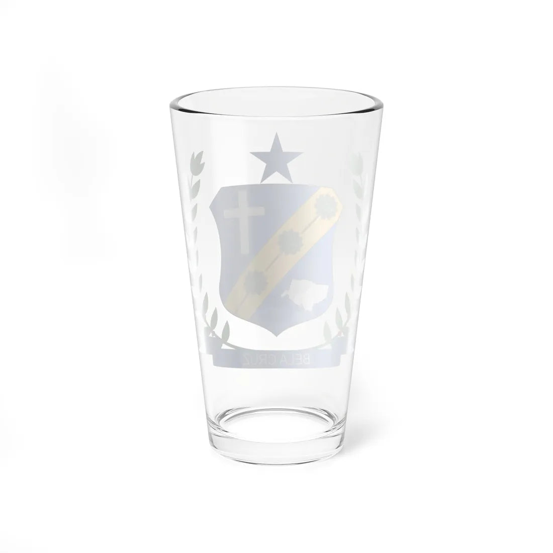 Brasão de Bela Cruz - CE (Brazil) (Coat of Arms) Pint Glass 16oz - Go Mug Yourself