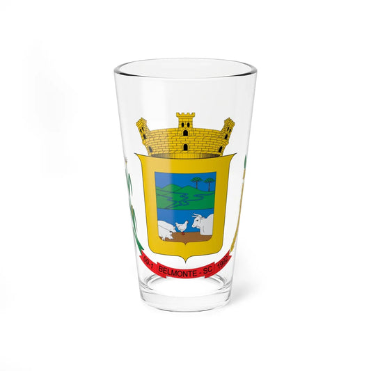 Brasão de Belmonte - SC (Brazil) (Coat of Arms) Pint Glass 16oz 16oz - Go Mug Yourself