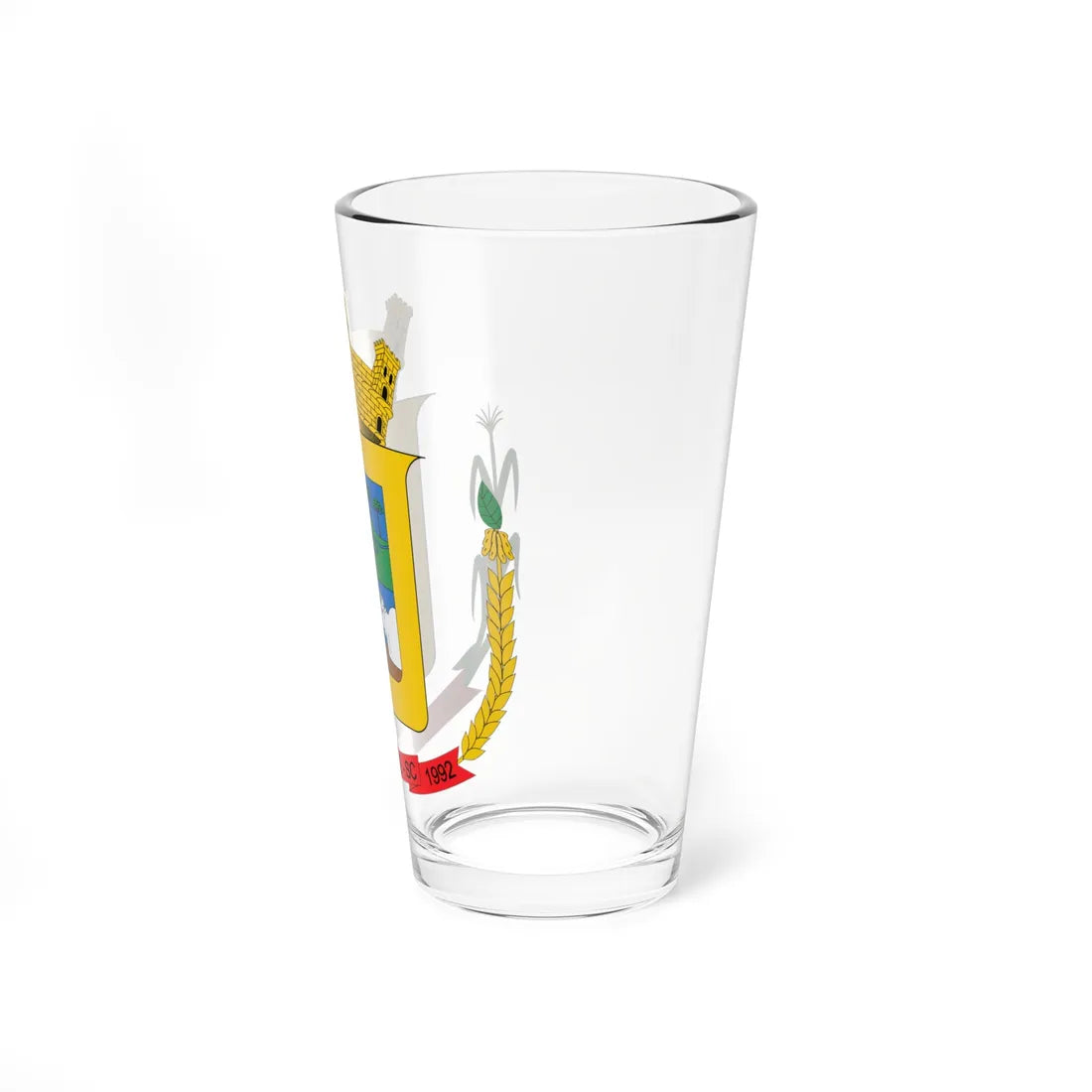 Brasão de Belmonte - SC (Brazil) (Coat of Arms) Pint Glass 16oz - Go Mug Yourself