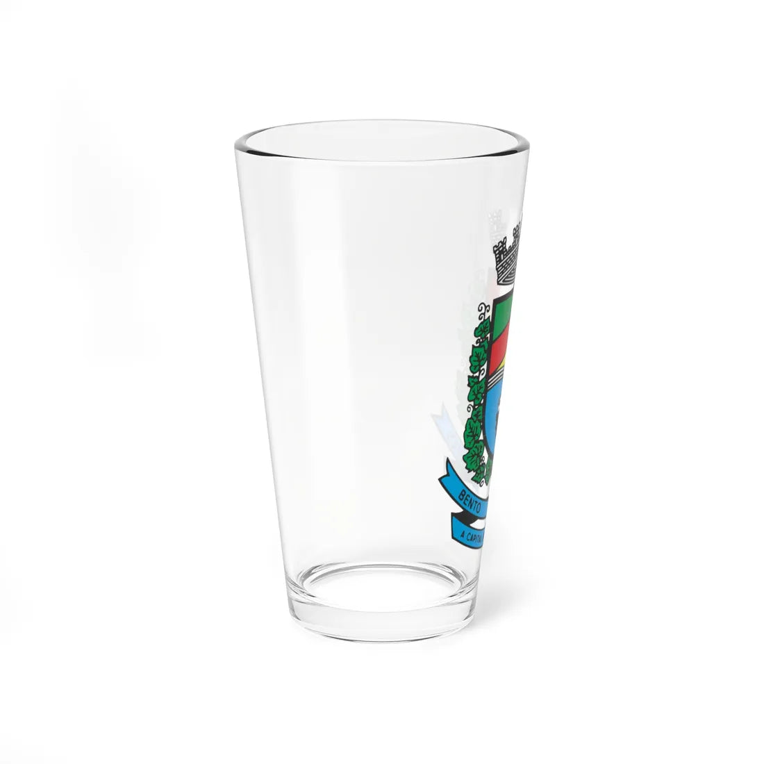 Brasão de Bento Gonçalves (Brazil) (Coat of Arms) Pint Glass 16oz - Go Mug Yourself