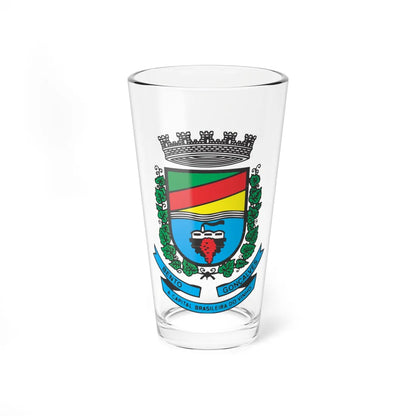 Brasão de Bento Gonçalves (Brazil) (Coat of Arms) Pint Glass 16oz - Go Mug Yourself