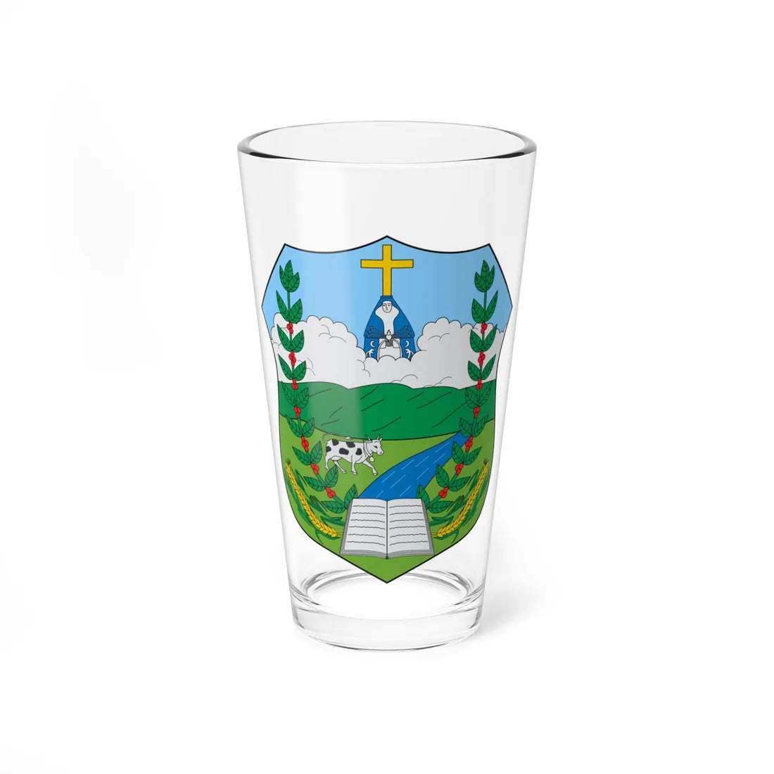 Brasão de Boa Esperança - MG (Brazil) (Coat of Arms) Pint Glass 16oz 16oz - Go Mug Yourself