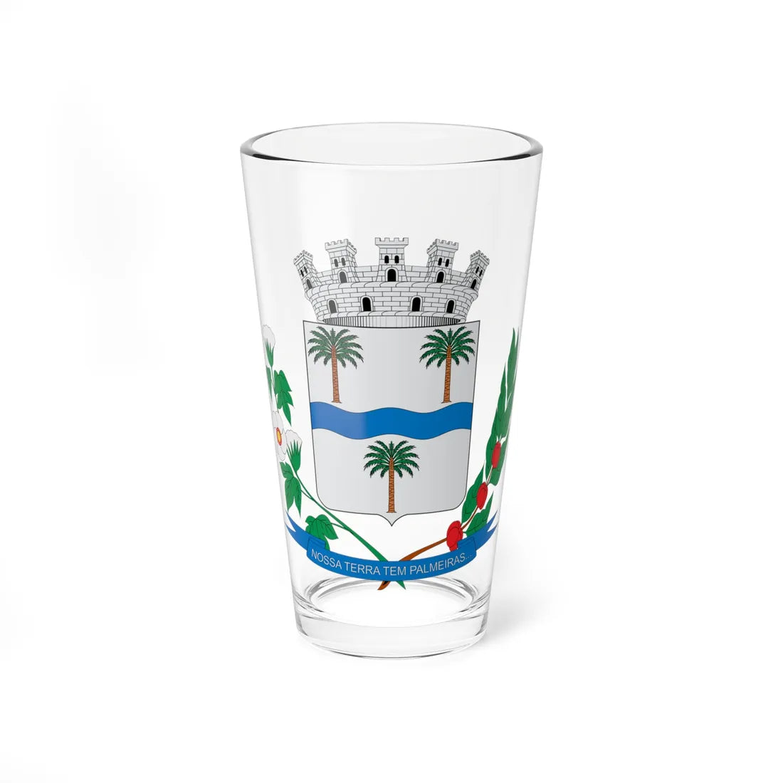 Brasão de Buritama - SP (Brazil) (Coat of Arms) Pint Glass 16oz 16oz - Go Mug Yourself