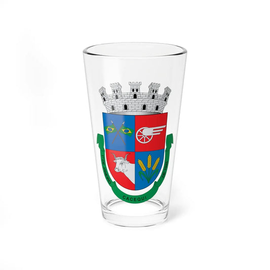 Brasão de Cacequi - RS (Brazil) (Coat of Arms) Pint Glass 16oz 16oz - Go Mug Yourself