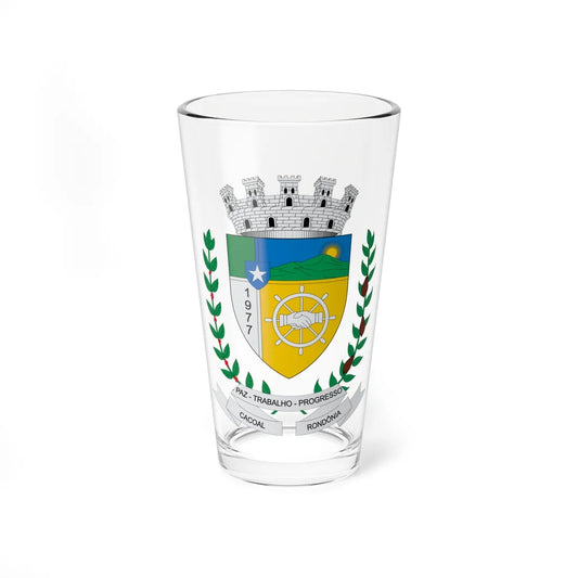 Brasão de Cacoal - RO (Brazil) (Coat of Arms) Pint Glass 16oz 16oz - Go Mug Yourself