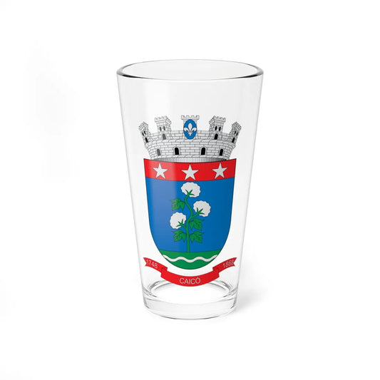 Brasão de Caicó - RN (Brazil) (Coat of Arms) Pint Glass 16oz 16oz - Go Mug Yourself