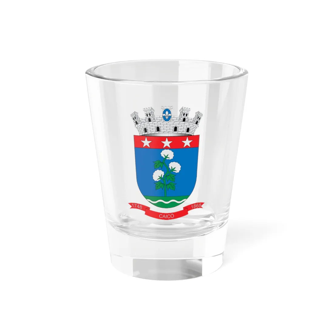 Brasão de Caicó - RN (Brazil) (Coat of Arms) Shot Glass 1.5oz 1.5oz - Go Mug Yourself