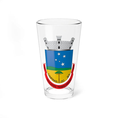 Brasão de Campinas do Sul - RS (Brazil) (Coat of Arms) Pint Glass 16oz 16oz - Go Mug Yourself