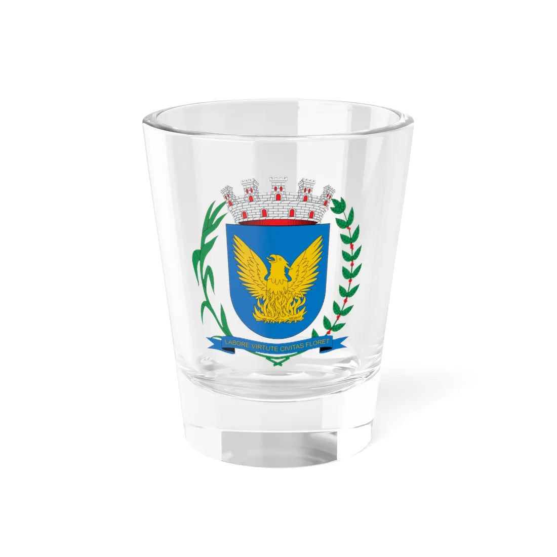 Brasão de Campinas - SP (Brazil) (Coat of Arms) Shot Glass 1.5oz 1.5oz - Go Mug Yourself