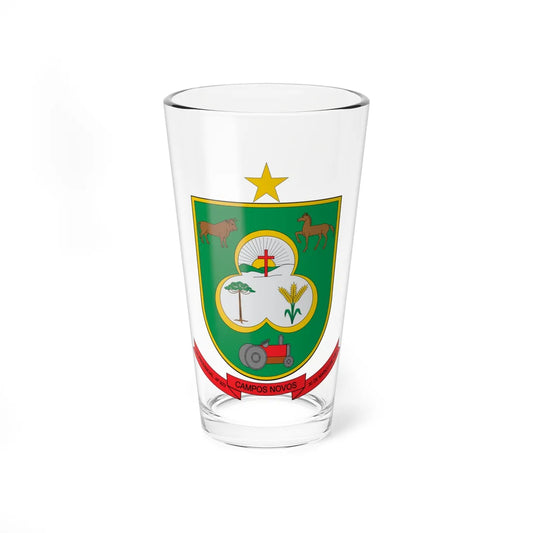 Brasão de Campos Novos - SC (Brazil) (Coat of Arms) Pint Glass 16oz 16oz - Go Mug Yourself
