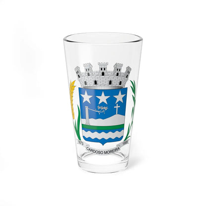 Brasão de Cardoso Moreira - RJ (Brazil) (Coat of Arms) Pint Glass 16oz 16oz - Go Mug Yourself