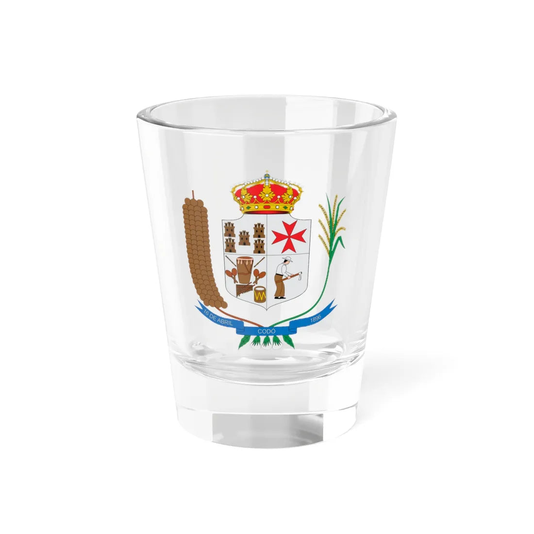 Brasão de Codó - MA (Brazil) (Coat of Arms) Shot Glass 1.5oz 1.5oz - Go Mug Yourself