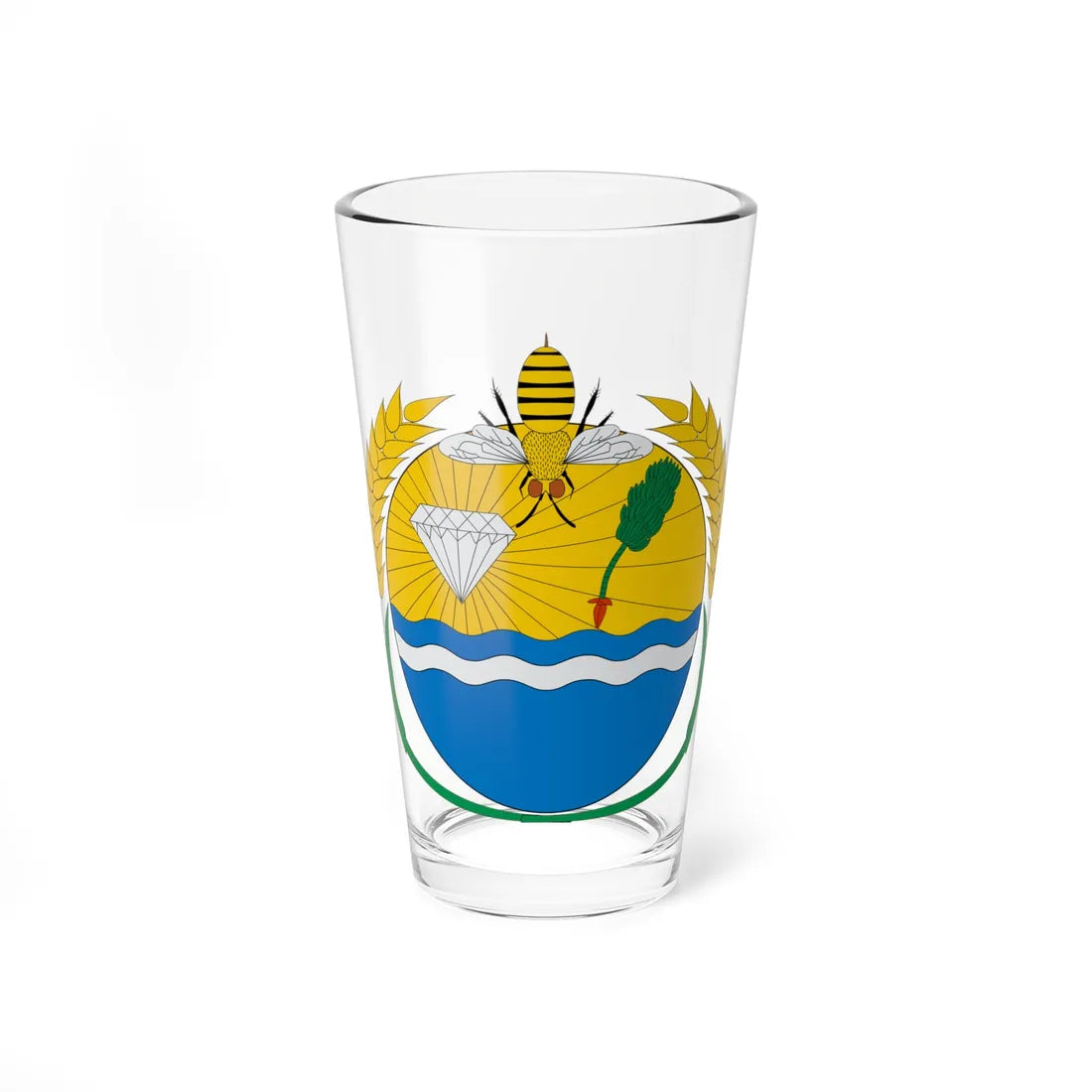 Brasão de Colméia - TO (Brazil) (Coat of Arms) Pint Glass 16oz 16oz - Go Mug Yourself