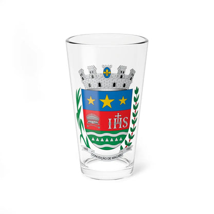 Brasão de Conceição de Macabu - RJ (Brazil) (Coat of Arms) Pint Glass 16oz 16oz - Go Mug Yourself
