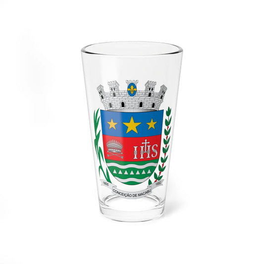 Brasão de Conceição de Macabu - RJ (Brazil) (Coat of Arms) Pint Glass 16oz 16oz - Go Mug Yourself