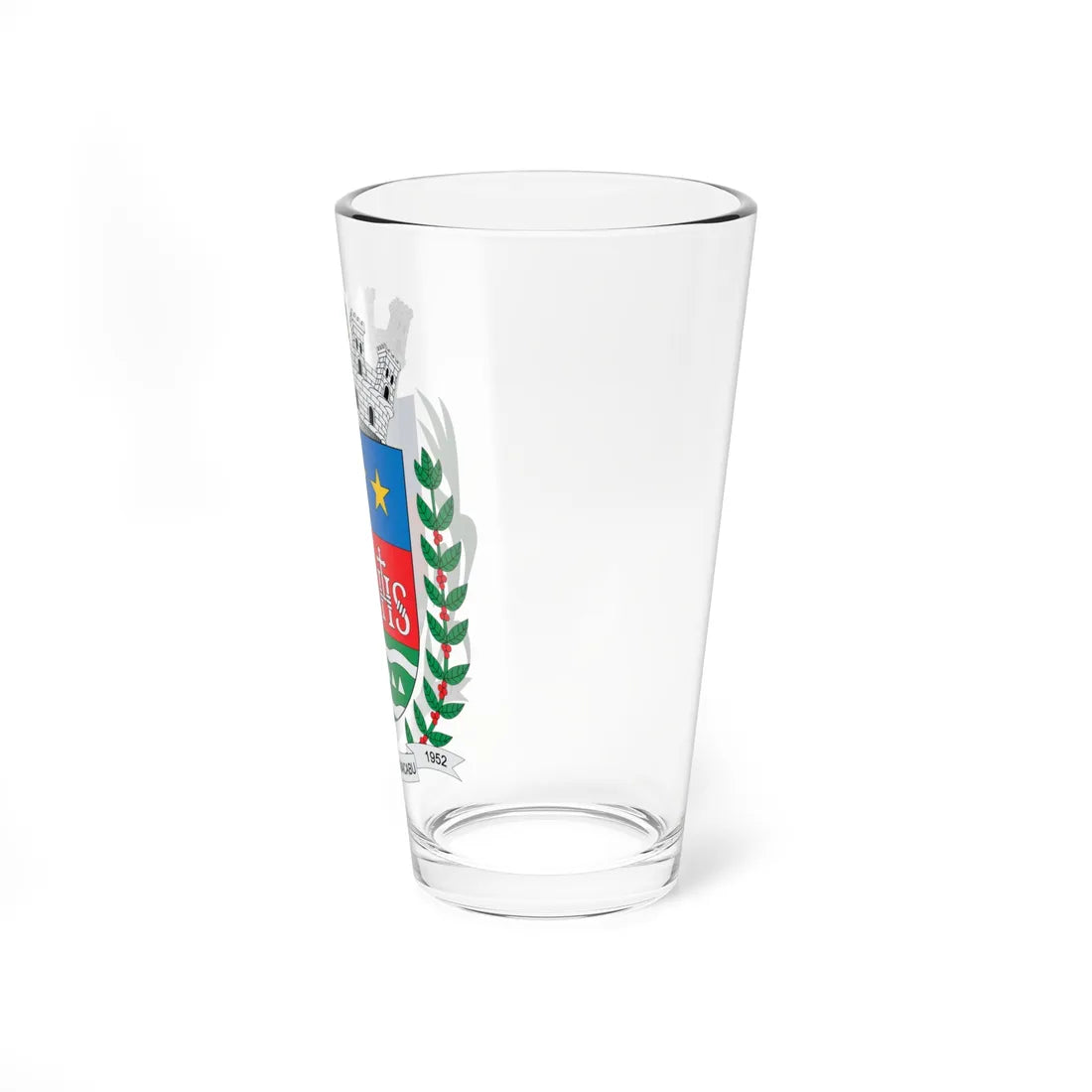 Brasão de Conceição de Macabu - RJ (Brazil) (Coat of Arms) Pint Glass 16oz - Go Mug Yourself