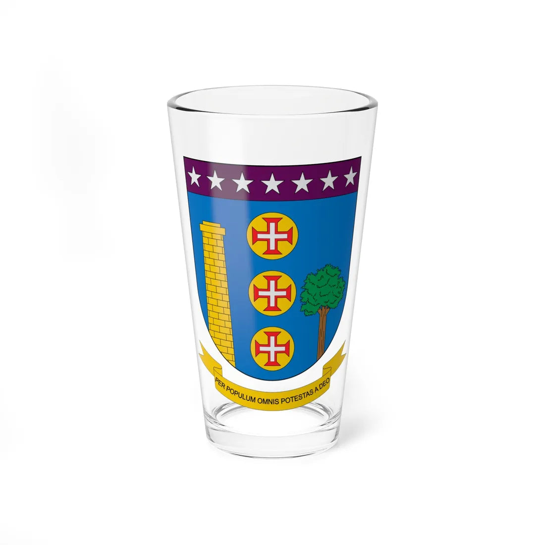 Brasão de Contagem - MG (Brazil) (Coat of Arms) Pint Glass 16oz 16oz - Go Mug Yourself