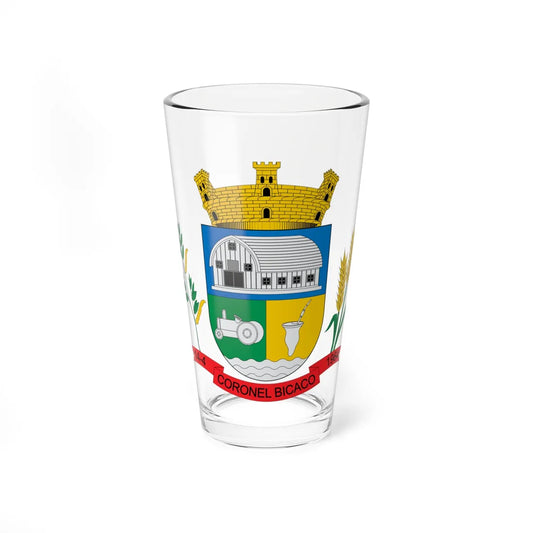 Brasão de Coronel Bicaco - RS (Brazil) (Coat of Arms) Pint Glass 16oz 16oz - Go Mug Yourself