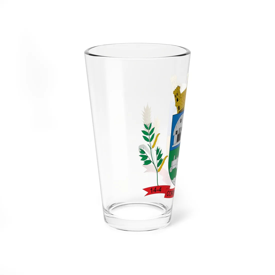 Brasão de Coronel Bicaco - RS (Brazil) (Coat of Arms) Pint Glass 16oz - Go Mug Yourself