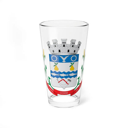 Brasão de Coxim - MS (Brazil) (Coat of Arms) Pint Glass 16oz 16oz - Go Mug Yourself
