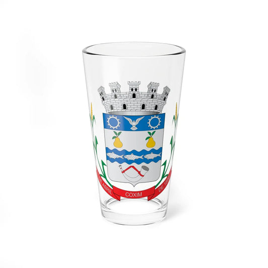 Brasão de Coxim - MS (Brazil) (Coat of Arms) Pint Glass 16oz 16oz - Go Mug Yourself