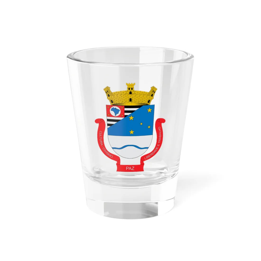 Brasão de Cruzeiro - SP (Brazil) (Coat of Arms) Shot Glass 1.5oz 1.5oz - Go Mug Yourself