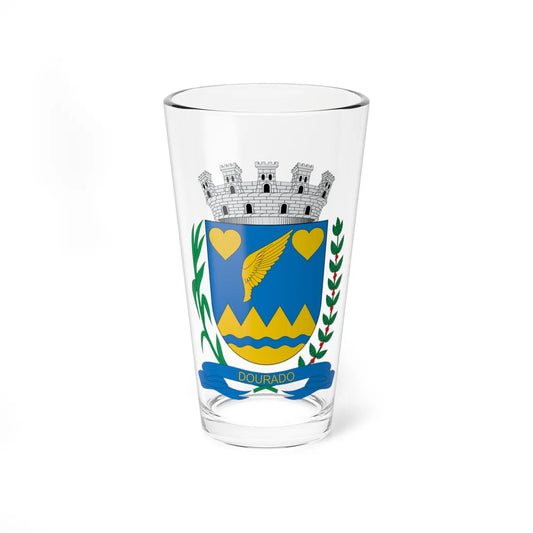 Brasão de Dourado - SP (Brazil) (Coat of Arms) Pint Glass 16oz 16oz - Go Mug Yourself