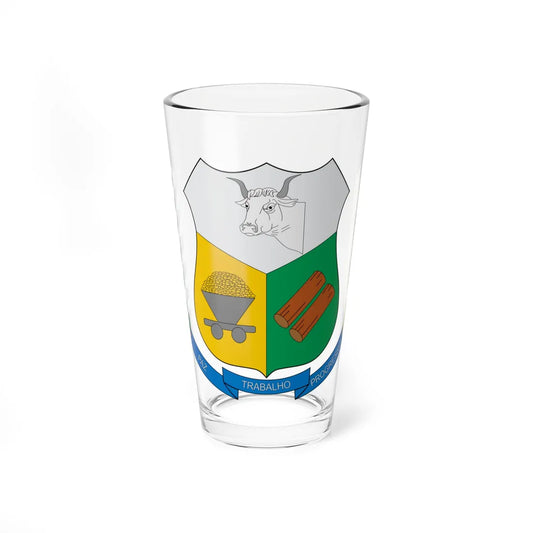 Brasão de Espigão do Oeste - RO (Brazil) (Coat of Arms) Pint Glass 16oz 16oz - Go Mug Yourself