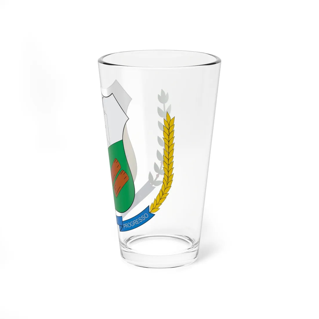 Brasão de Espigão do Oeste - RO (Brazil) (Coat of Arms) Pint Glass 16oz - Go Mug Yourself