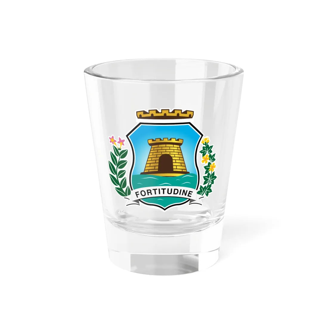 Brasão de Fortaleza (Brazil) (Coat of Arms) Shot Glass 1.5oz 1.5oz - Go Mug Yourself