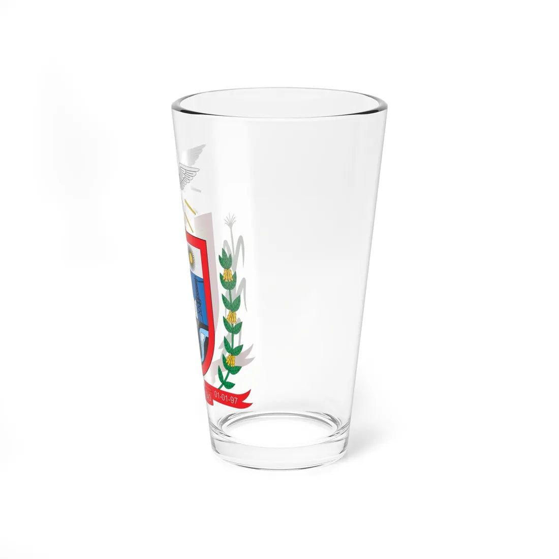 Brasão de Foz do Jordão - PR (Brazil) (Coat of Arms) Pint Glass 16oz - Go Mug Yourself