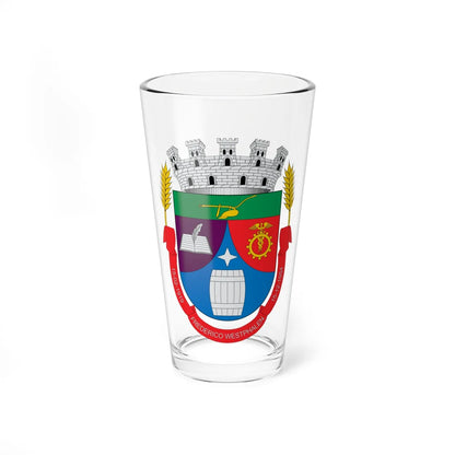 Brasão de Frederico Westphalen - RS (Brazil) (Coat of Arms) Pint Glass 16oz 16oz - Go Mug Yourself