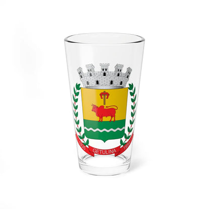 Brasão de Getulina - SP (Brazil) (Coat of Arms) Pint Glass 16oz 16oz - Go Mug Yourself