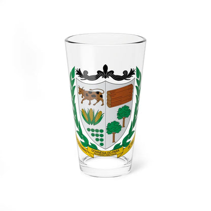 Brasão de Goianésia do Pará - PA (Brazil) (Coat of Arms) Pint Glass 16oz 16oz - Go Mug Yourself