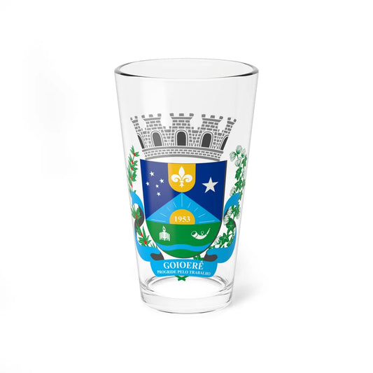 Brasão de Goioerê (Brazil) (Coat of Arms) Pint Glass 16oz 16oz - Go Mug Yourself